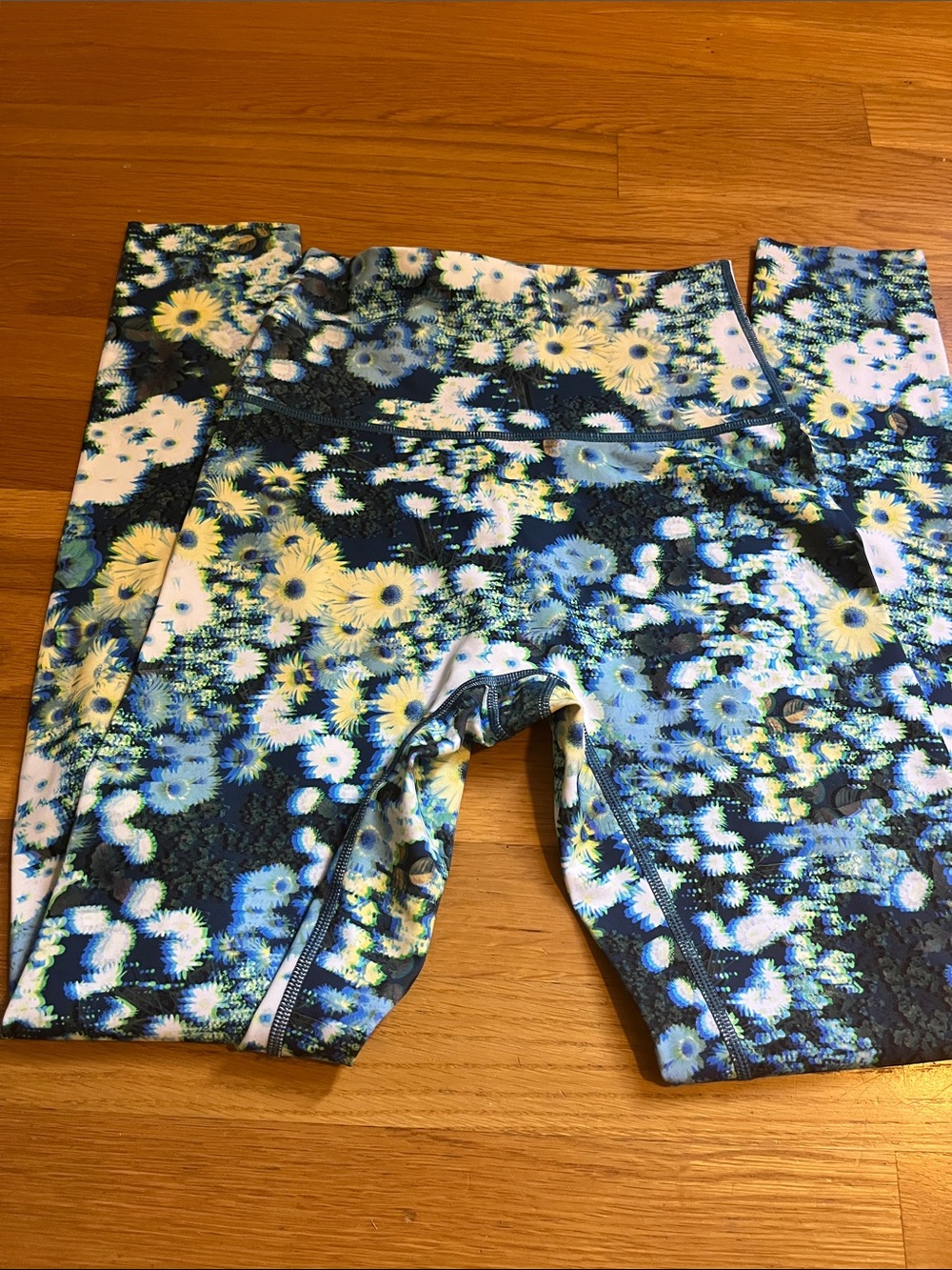 Offline by Aerie Floral Active Leggings - Blue & Yellow